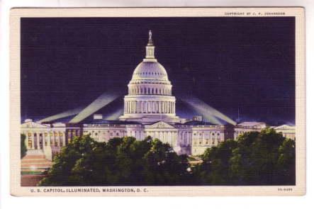 Nightview, US Capital Illuminated, Washington DC,