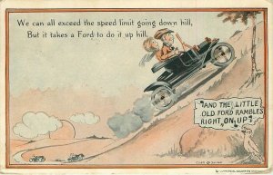 1916 Ford Advertising Vtg Postcard - We Can All Exceed the Speed Limit