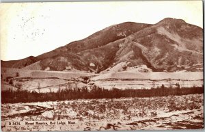 View of Mount Maurice, Redlodge MT c1909 Vintage Postcard E54