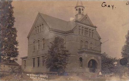 Pennsylvania Newwaterford Public School 1907 Real Photo RPPC