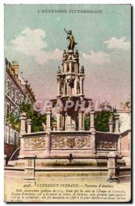 Postcard Old L & # 39Auvergne Picturesque Clermont Ferrand Fontaine d & # 39A...