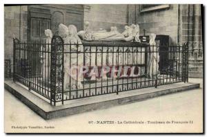 Old Postcard Death Nantes Cathedral Francis II Tomb