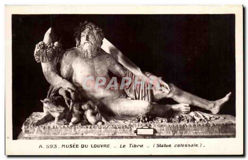 Old Postcard Musee Du Louvre The Tiber