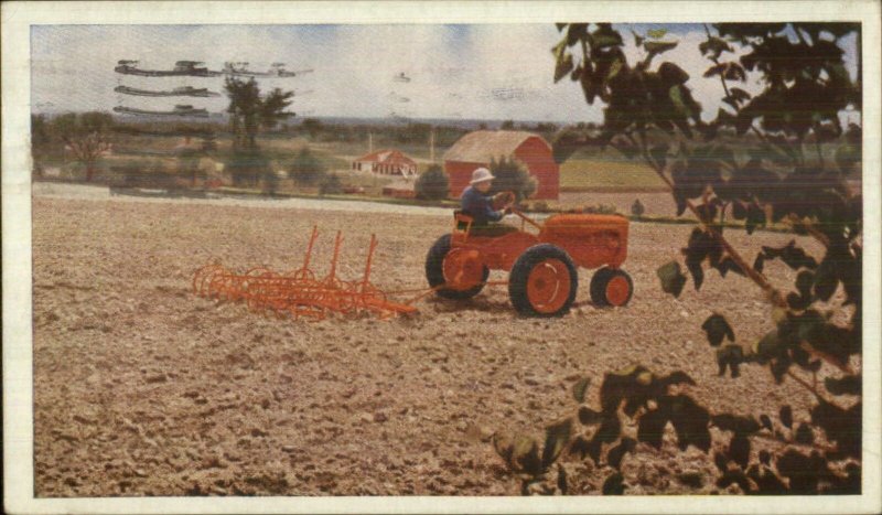 Model C Farming Tractor Allis-Chalmers 1940 Used Postcard