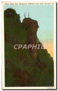 Old Postcard Indian Rock Hear Mississippi Palisades State Park Savanna