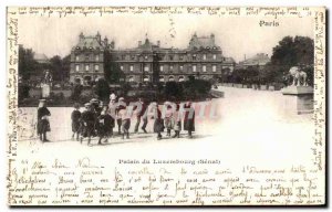 Old Postcard Paris Luxembourg Palace Senate Children