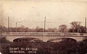 Ohio Postcard 1911 DENNISON Tuscarawas County GRANT ST BRIDGE