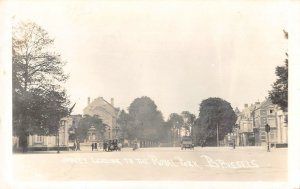 RPPC Street Leading to the Royal Park, Brussels, Belgium c1910s Vintage Postcard