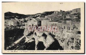 Old Postcard Les Baux Vallon Les Remparts has left the Fountain