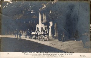 PC RECEPTION DU ROI DE NORWEGE A PARIS 1907 NORWEGIAN ROYALTY (a32350)