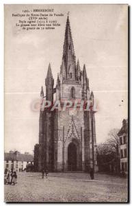 Old Postcard Hennebont Basilica of Our Lady Of Paradise