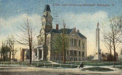 Court House & Monument - Waukegan, Illinois IL