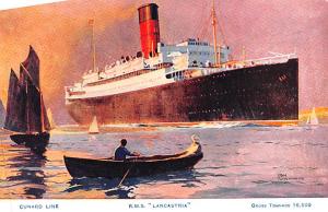 Cunard Line, RMS Lancastria Ship Unused 