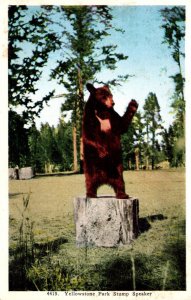Yellowstone National Park Stump Speaker A Park Bear