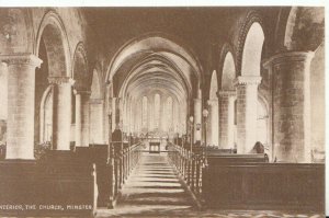 Kent Postcard - Interior of Church - Minster - Kent - Ref 8469A