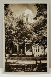 Carson City Nevada CAPITOL BUILDING RPPC Real Photo Postcard E12