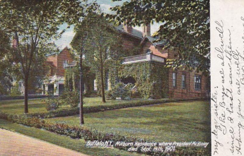 New York Buffalo Milburn Residence Where President McKinley Died 1907