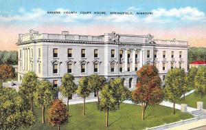 SPRINGFIELD, MO Missouri  GREENE COUNTY COURT HOUSE Courthouse  c1940's Postcard