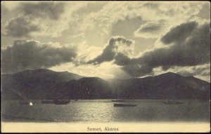 new zealand, AKAROA, Banks Peninsula, Canterbury, Sunset View (1910s)