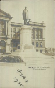 Toledo OH McKinley Monument c1905 Real Photo Postcard