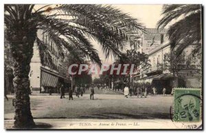 Tunisia Tunis Old Postcard Avenue de France