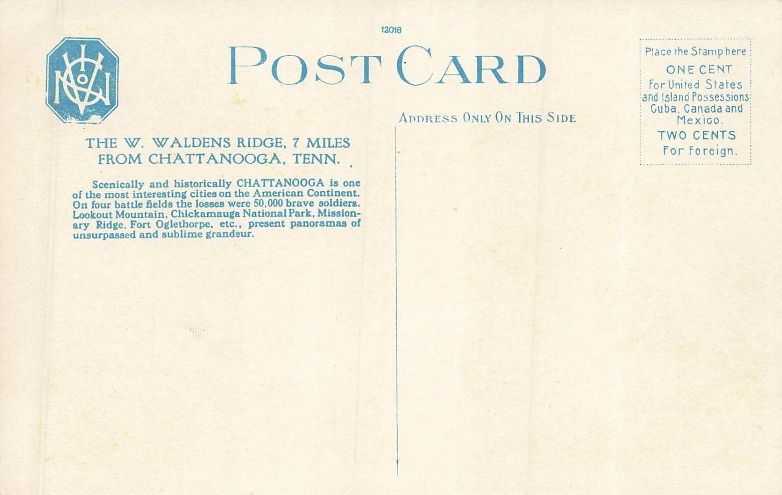 Vintage White Border Postcard W. Waldens Ridge Near Chattanooga TN ...