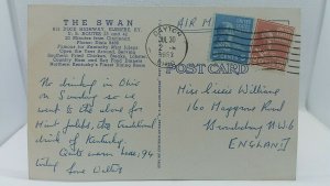 Vintage Postcard The Swan Restaurant Elsmere Kentucky USA 1953