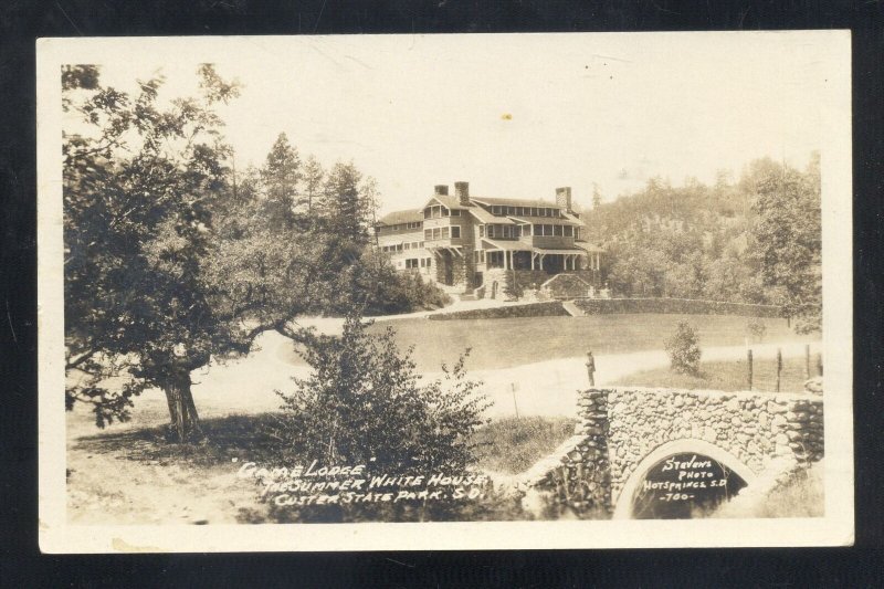 RPPC HOT SPRINGS SOUTH DAKOTA SD CUSTER STATE PARK REAL PHOTO POSTCARD