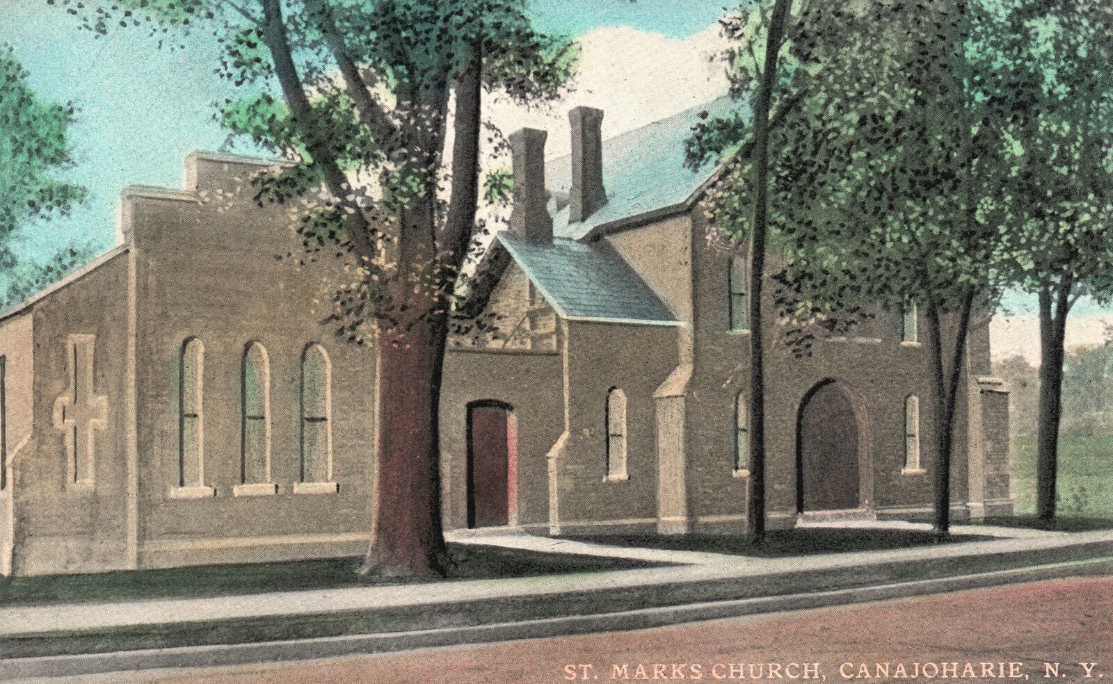 Vintage Postcard Saint Mary's Church Really Just Building Denmark