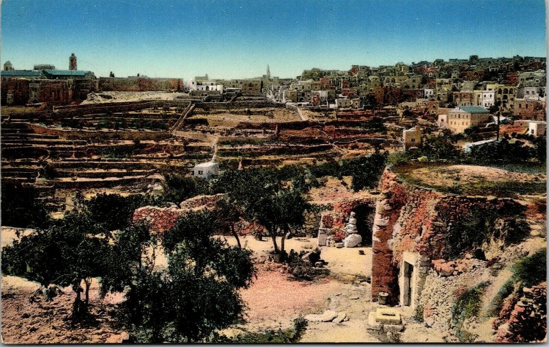 Vtg Bethlehem Israel General Town View Religious 1914 Postcard