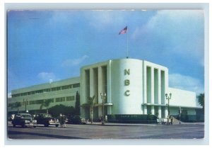 1930 NBC Studios Sunset & Vine Hollywood Cars Sign, Cali. Postcard P225E