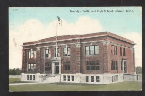SALMON DIAHO BROOKLYN PUBLIC HIGH SCHOOL VINTAGE POSTCARD 1909