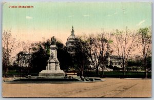 Vtg Washington DC Peace Monument & US Capitol Navy Memorial 1910s View Postcard