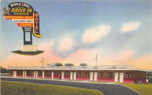 North Lebanon Ohio 1940s Postcard Maple Lake Motel