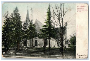 1908 St. Mary's Church Roadside Southbridge Massachusetts MA Unposted Postcard