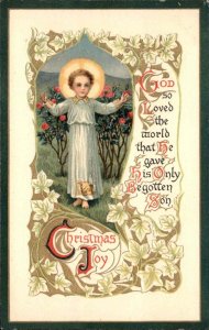 Tuck Christmas Ser 145 Christ Child as Young Boy c1910 Vintage Postcard