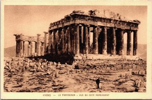 Greece Athens Le Parthénon Vue du Coté Nord-Ouest Vintage Postcard C156