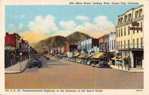 Canon City Colorado Main Street Looking West Antique Postcard J78974