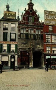 Netherlands Grote Markt Nijmegen Vintage Postcard 08.50