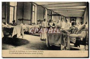 Postcard Old Sante Army A room of & # 39ambulance the Lycee Janson de Sailly ...