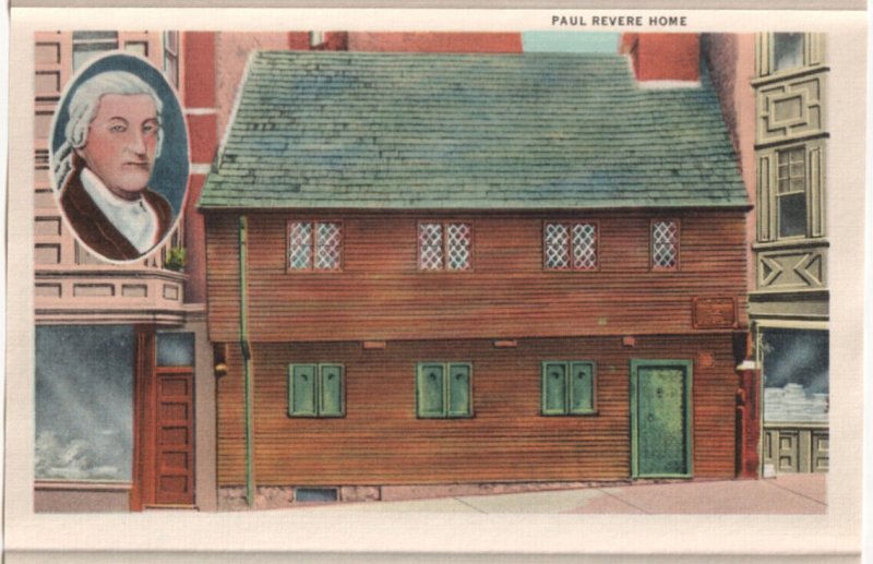 Boston, Massachusetts, Vintage 1937 Linen Folder Postcard, 22 Views