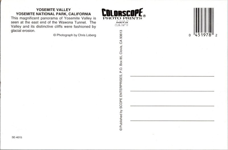 Yosemite National Park Snow Winter Continental Postcard CF5