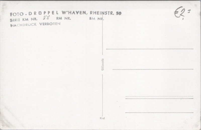 Sms Kronprinz Battleship Vintage RPPC C016