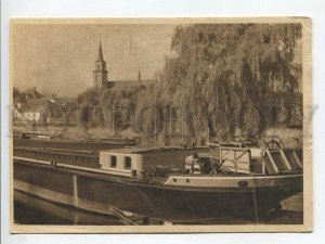 464260 Czech Republic Nymburk jetty steamboat advertising Vintage postcard