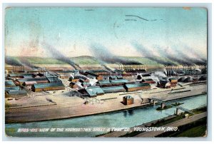 1910 Bird's Eye View Of Youngstown Sheet And Tube Company Youngstown OH Postcard