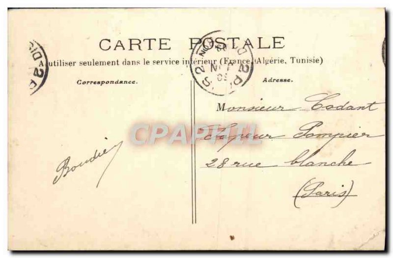 Postcard Old Theil sur Vanne A L & # 39angle The Four Roads Cafe Hotel Charton
