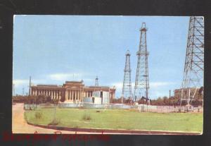 OKLAHOMA CITY OKLAHOMA ROUTE 66 OIL WELLS STATE CAPITOL VINTAGE POSTCARD OKLA.