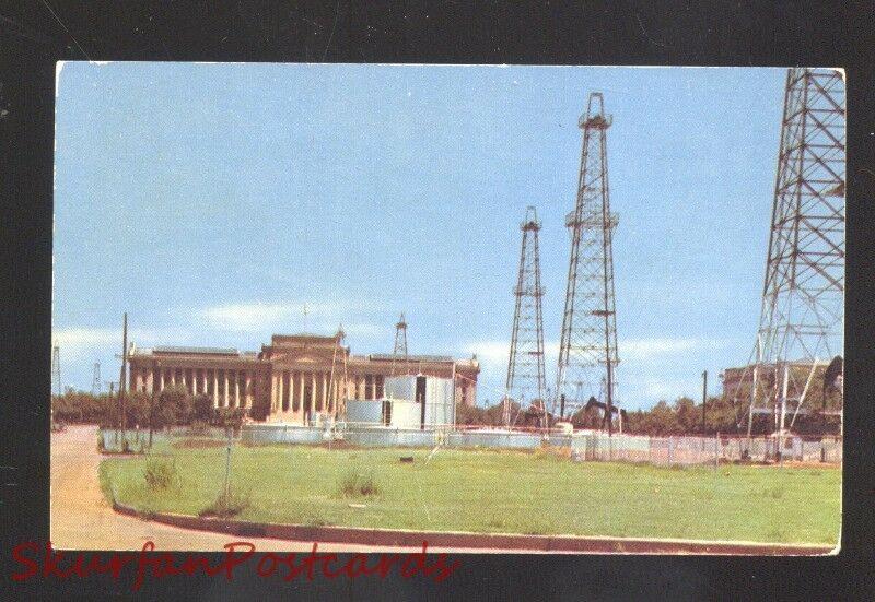 OKLAHOMA CITY OKLAHOMA ROUTE 66 OIL WELLS STATE CAPITOL VINTAGE POSTCARD OKLA.