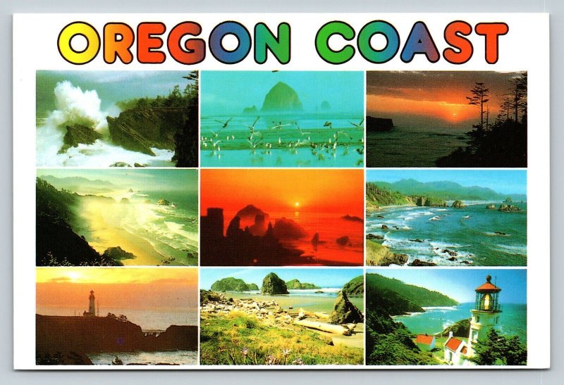Multiple Gorgeous Views of the Oregon Coast 4x6 Postcard 1780