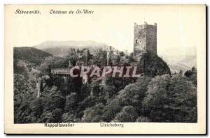 Old Postcard Ribeauville Chateau St Uric